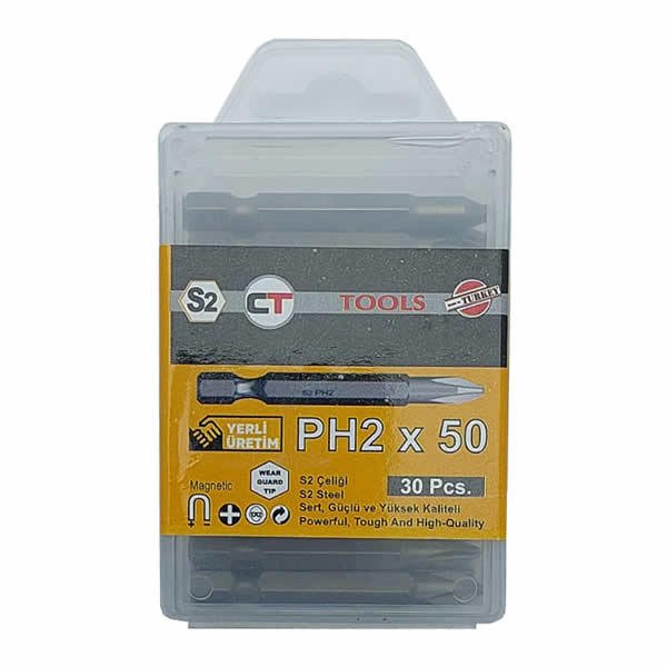 CT Tools CT48020 PH2x50 30 lu Yüksek Kaliteli Bits Uç