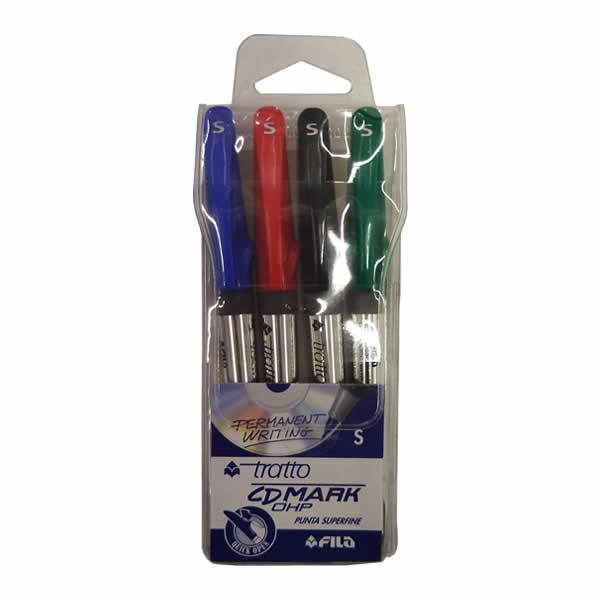 Tratto 805600 4 lü Askılı Plastik OHP Extrafine CD Kalemi
